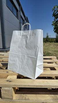 31*17*39 cm, Punga catering alba cu maner rasucit